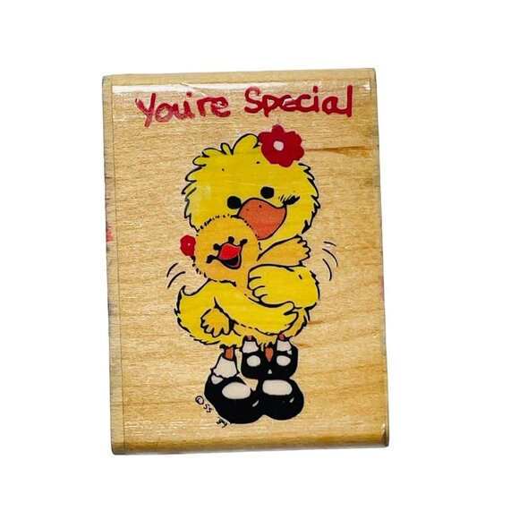 Suzys Zoo You're Special Rubber Stamp Wood Block for Crafts and Art Projects - Picture 1 of 6